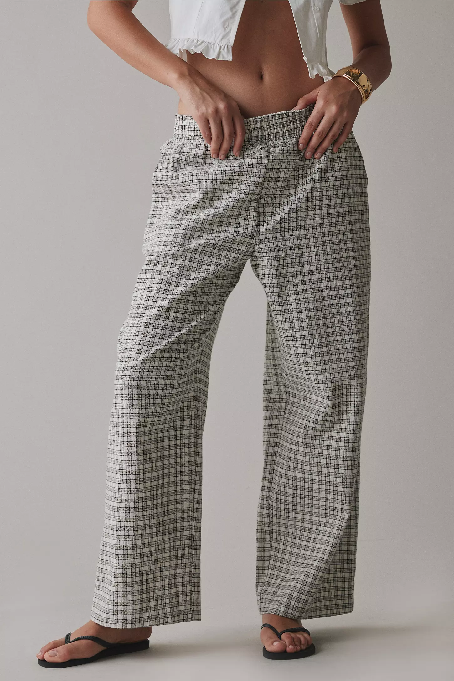 ReMADE By UO Remnants Check Gingham Pull-On Pant
