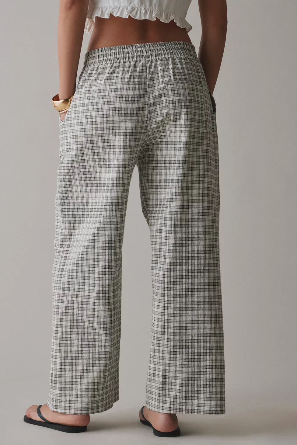 ReMADE By UO Remnants Check Gingham Pull-On Pant - Image 2