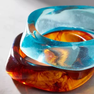 Iris Acrylic Chunky Bangle Bracelet