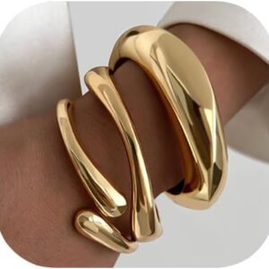 Chunky Gold Bangle Bracelets