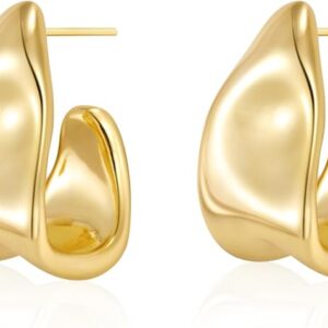 Chunky Gold Stud Earrings
